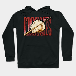 Mashle Magic and Muscles Mash Fist x Wand Cool Streetwear Red Graffiti with White Outline Hoodie